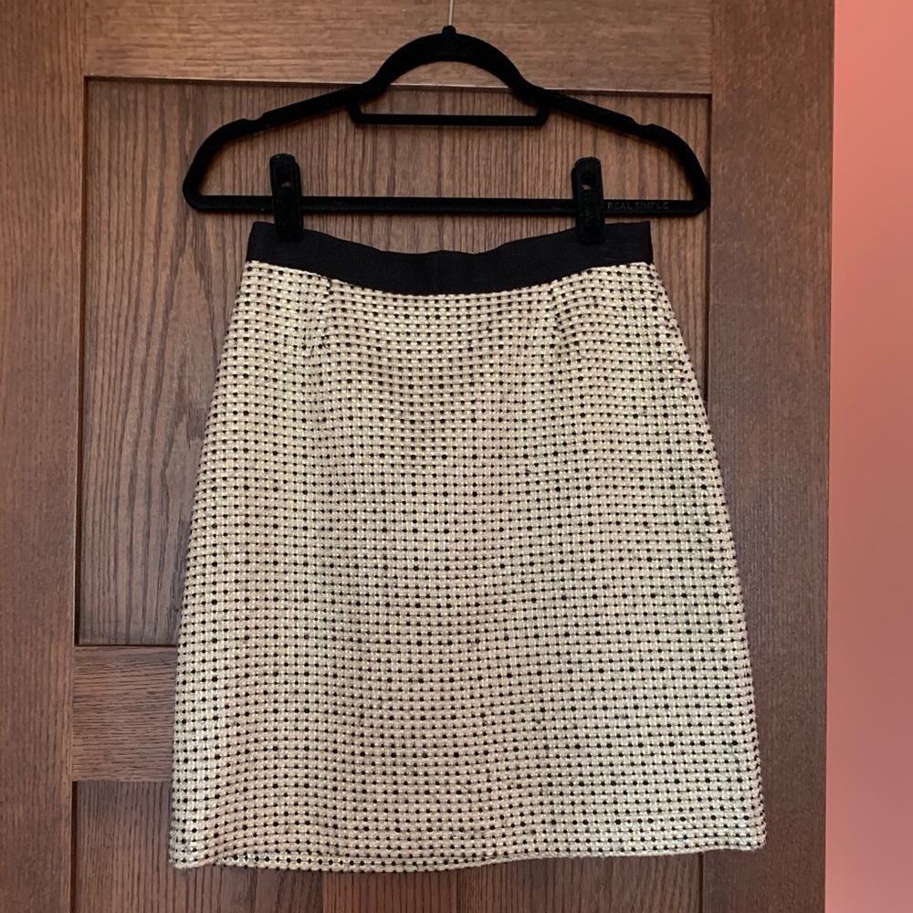 Kate Spade gold metallic skirt